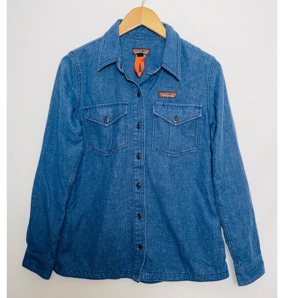 Patagonia Hemp Blend Farrier’s Shirt - Women's Size S - Button-up Denim Look‎ - Picture 1 of 8